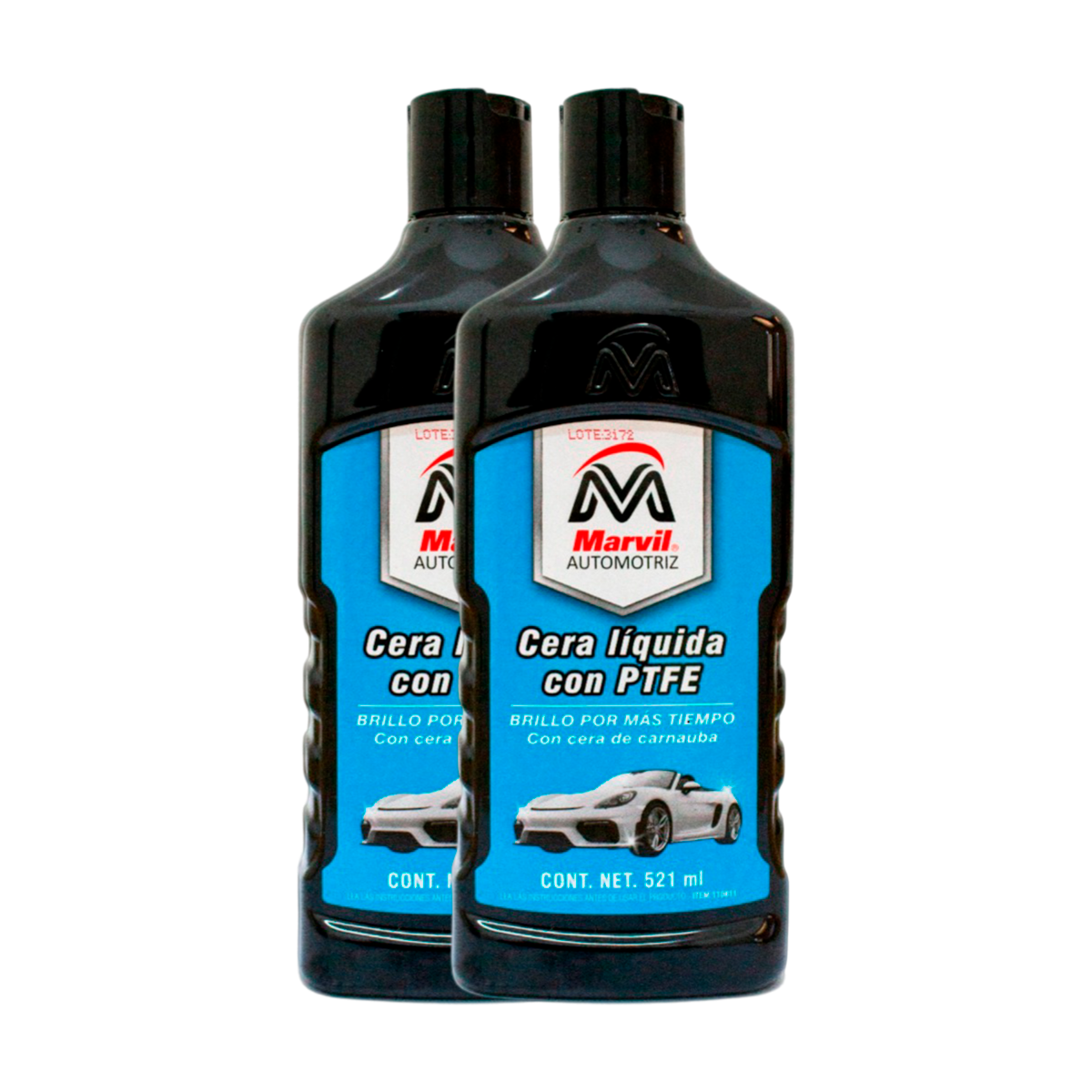 2 Pack Cera Liquida para Auto Teflon Marvil 500 ml 110811