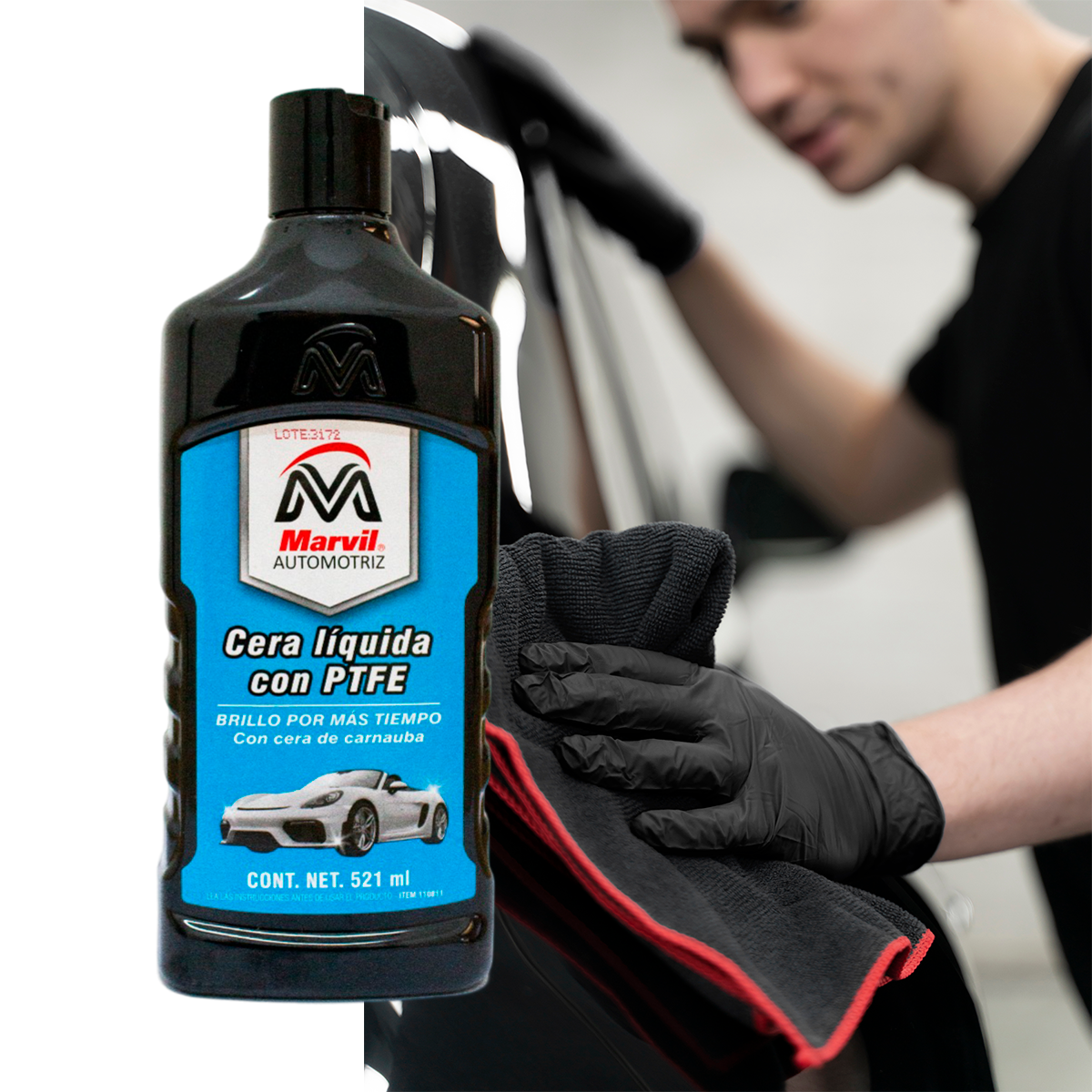 2 Pack Cera Liquida para Auto Teflon Marvil 500 ml 110811