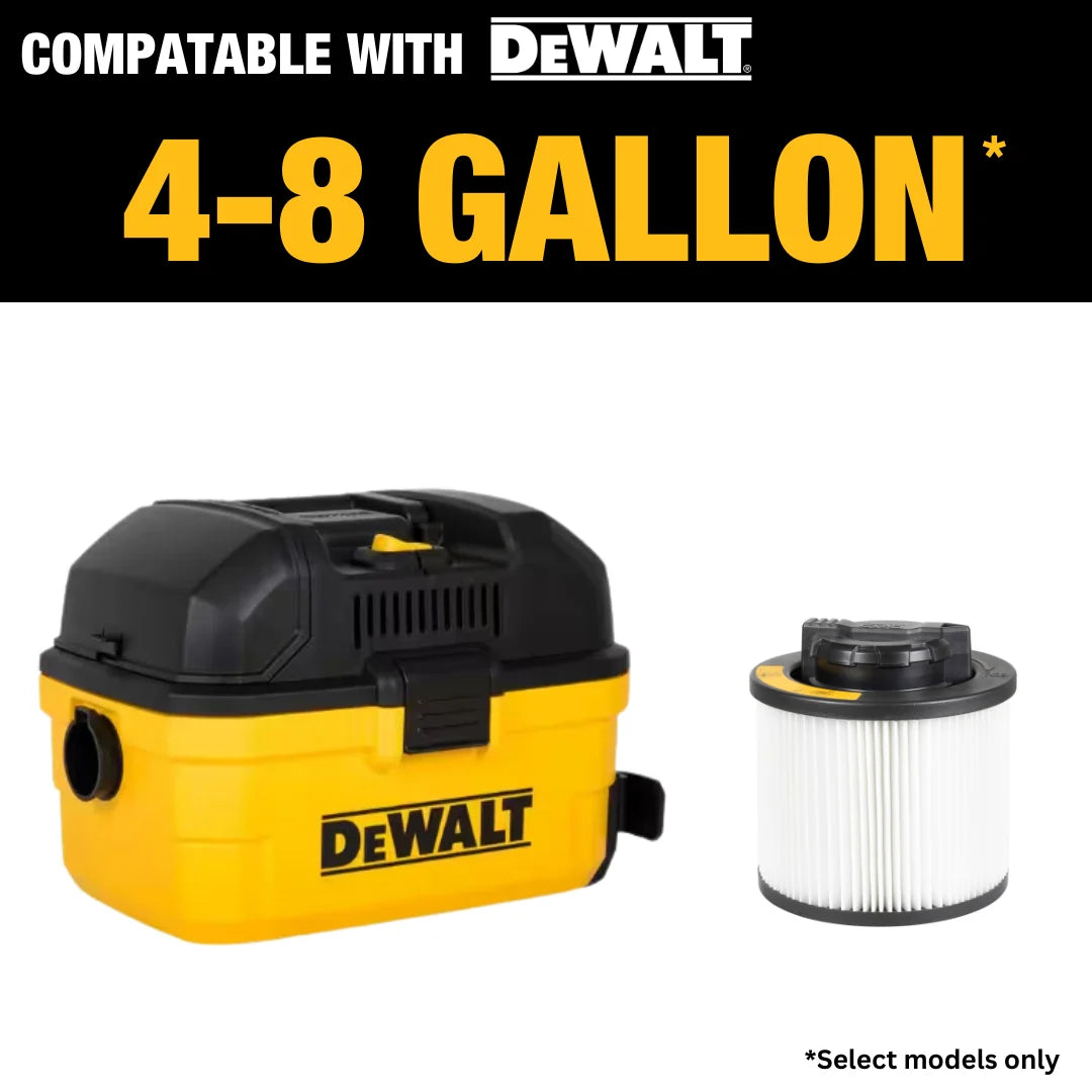 Filtro Cartucho Sec/Moj Aspiradora Dewalt 4 a 8 GAL DXVC4001
