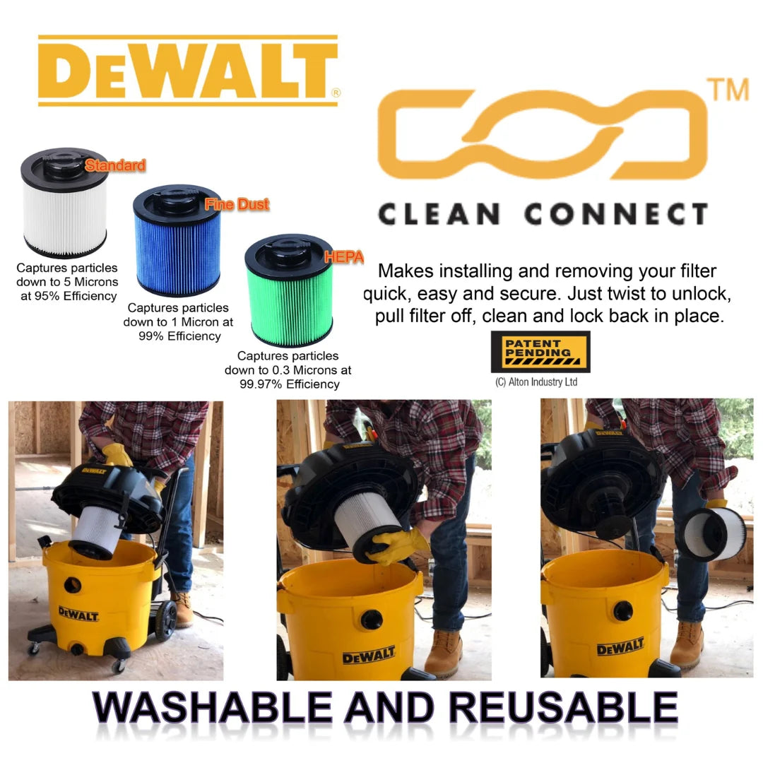 Filtro Cartucho Sec/Moj Aspiradora Dewalt 4 a 8 GAL DXVC4001