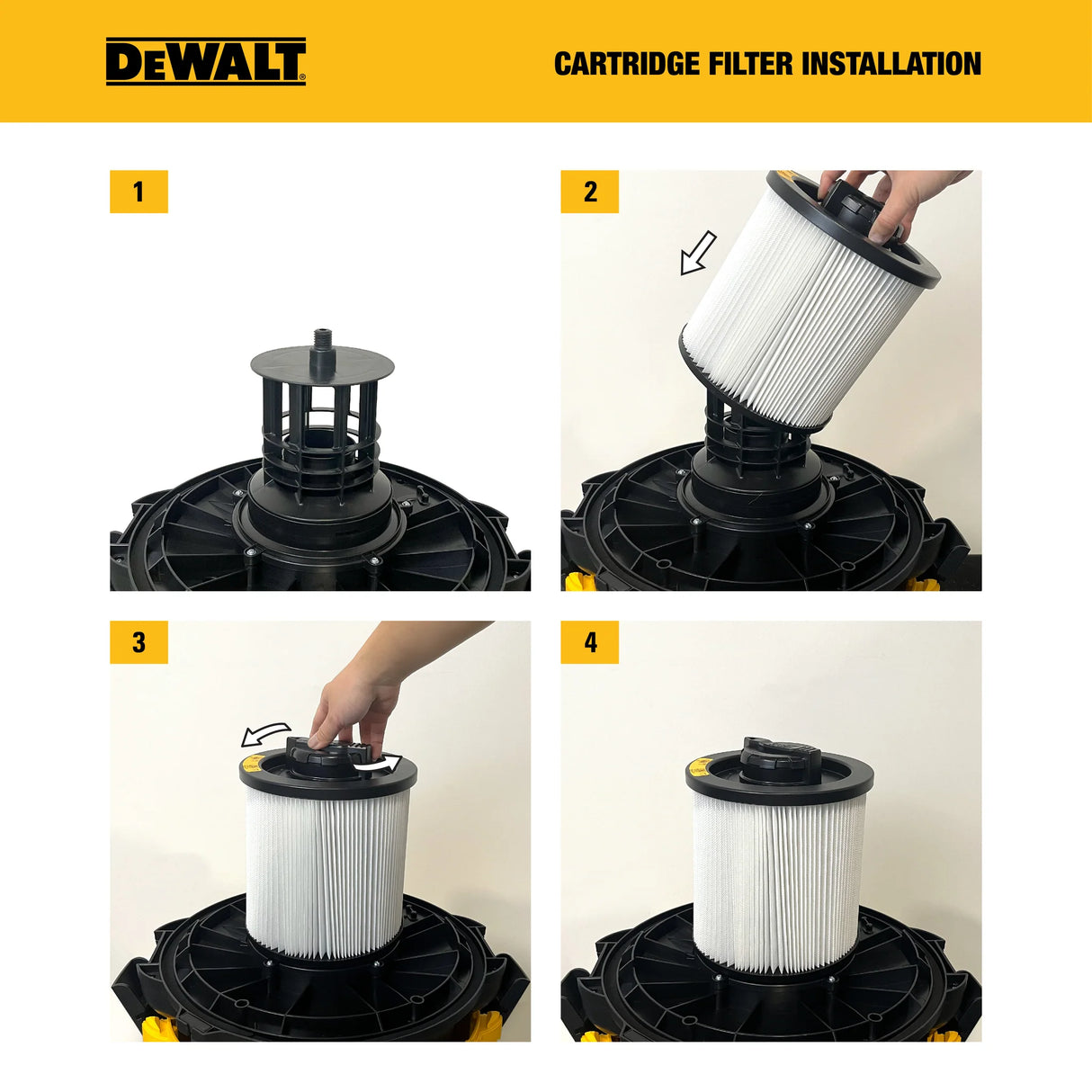 Filtro Cartucho Sec/Moj Aspiradora Dewalt 4 a 8 GAL DXVC4001