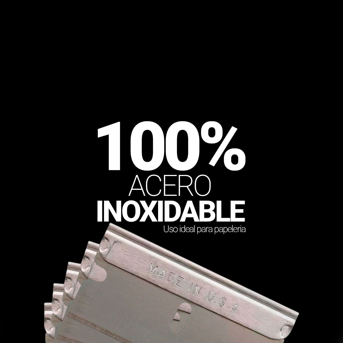 Caja de Navajas US Blade #9 1 Filo Acero Inoxidable 100 Pzs