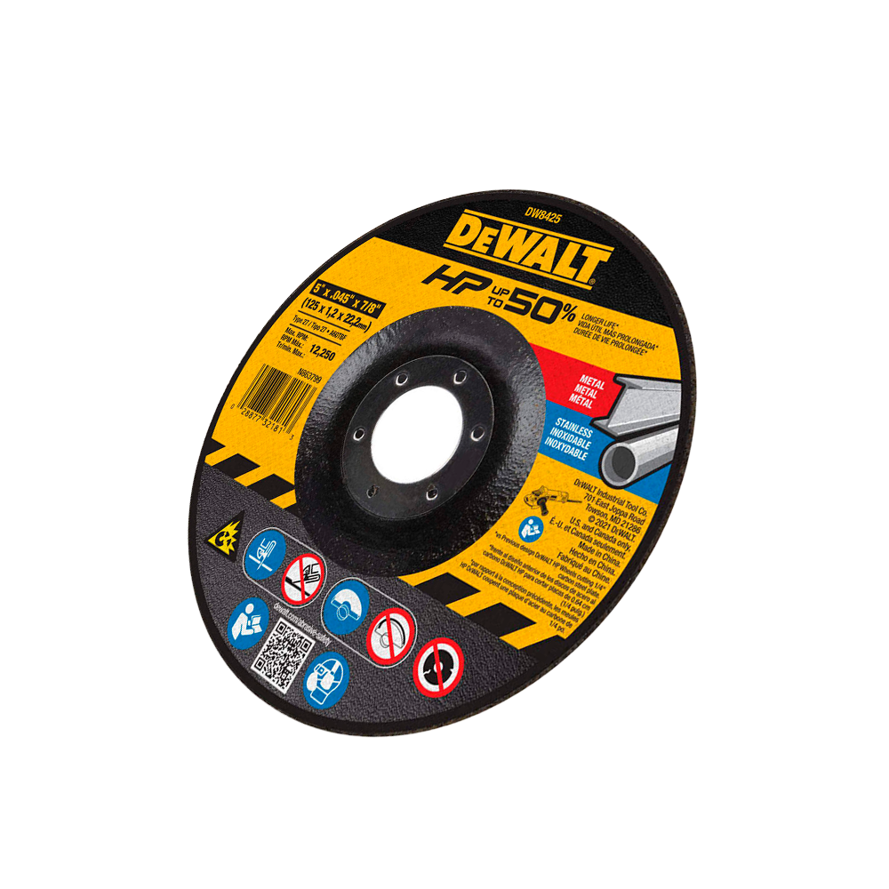 Disco de Corte Acero Inoxidable Dewalt DW8424 4 1/2"