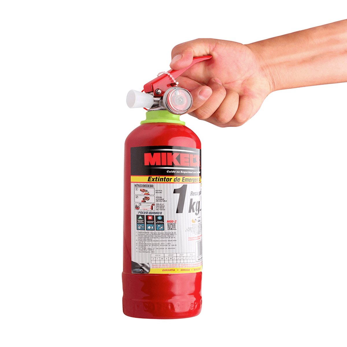 Extintor Emergencia Mikel´s EE-1 Recargable 1 Kg Polvo ABC – FERREKUPER