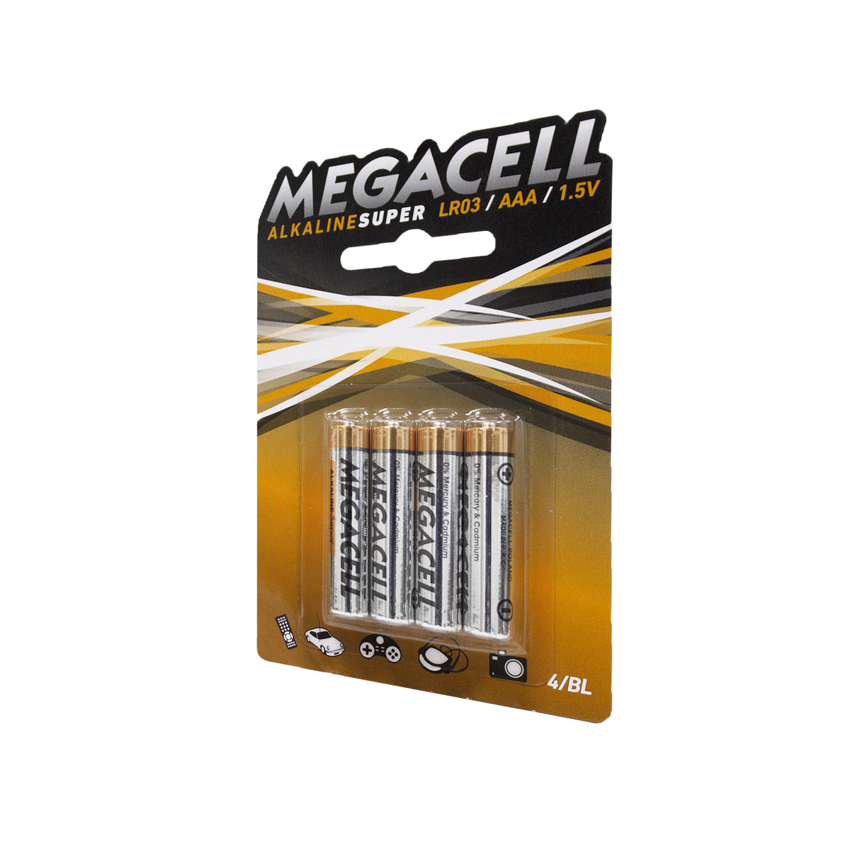 Pilas Megacell Super Alcalina AAA 1.5 V 4 Pzs