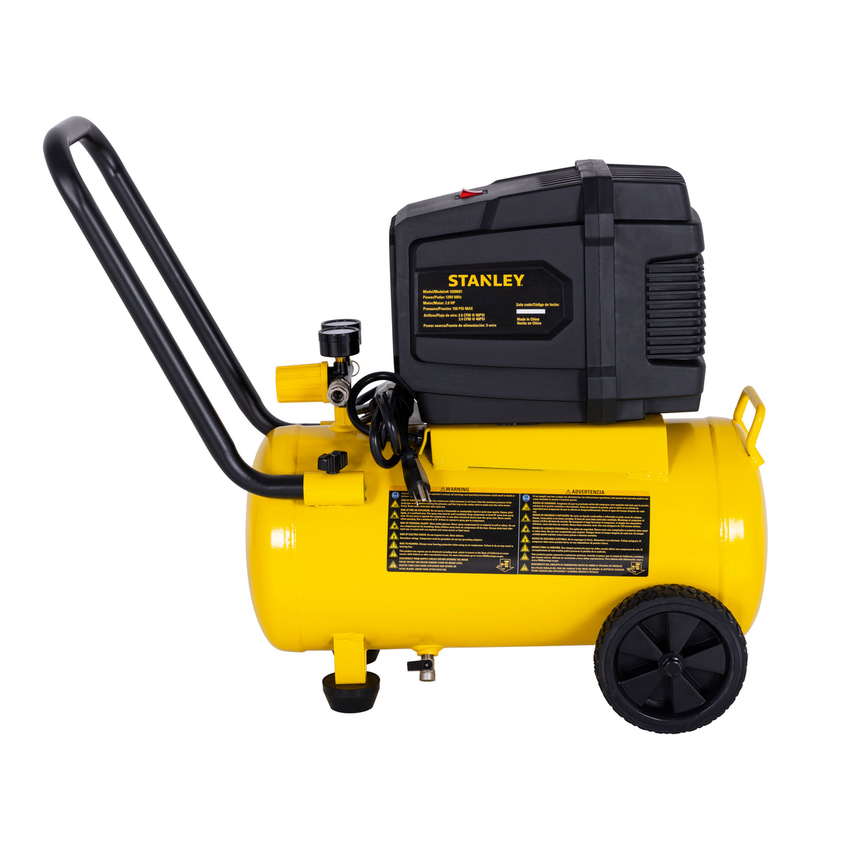 Compresor Stanley Sin Aceite Horizontal 24L 2HP 200601-B3