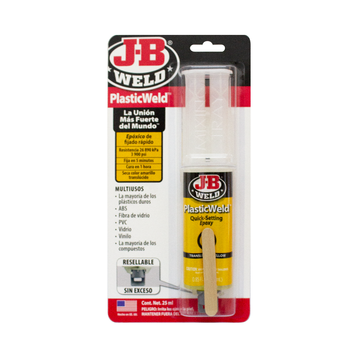 Adhesivo Plastico JB Weld 50132SPA Multiusos 25 ml