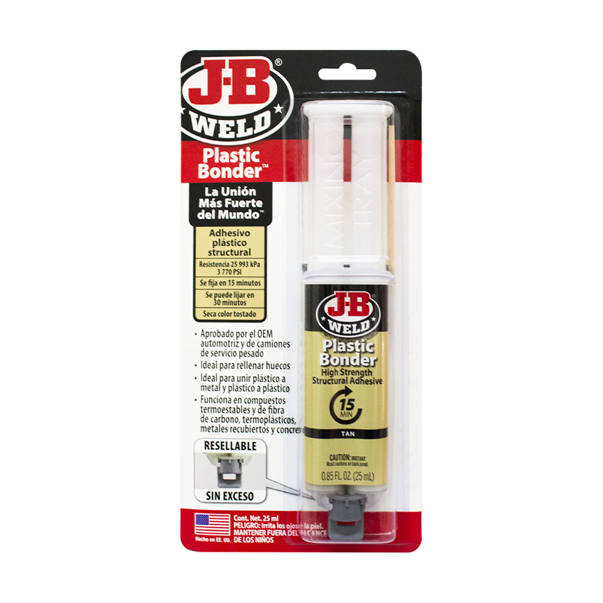 Adhesivo Plastico JB Weld 50133SPA Tipo Pasta 25 ml