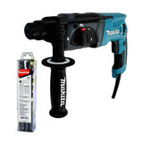 Combo Makita Rotomartillo SDS Plus HR2470 + Juego de Brocas