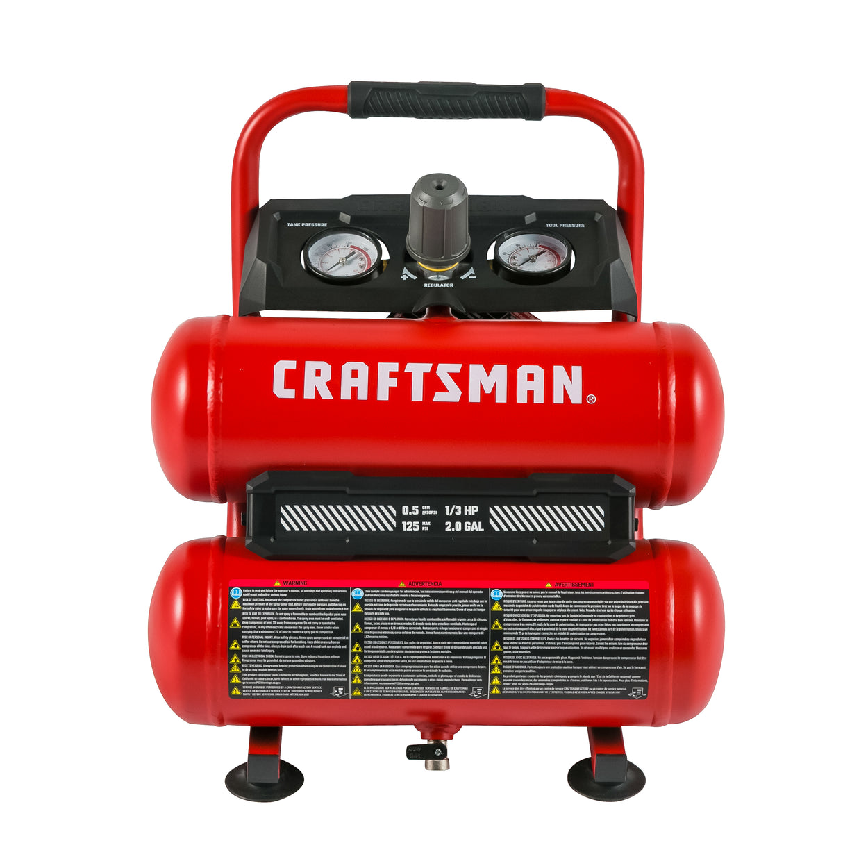 Mini Compresor Doble Craftsman S/Aceite 2GAL 1/3HP A0220242