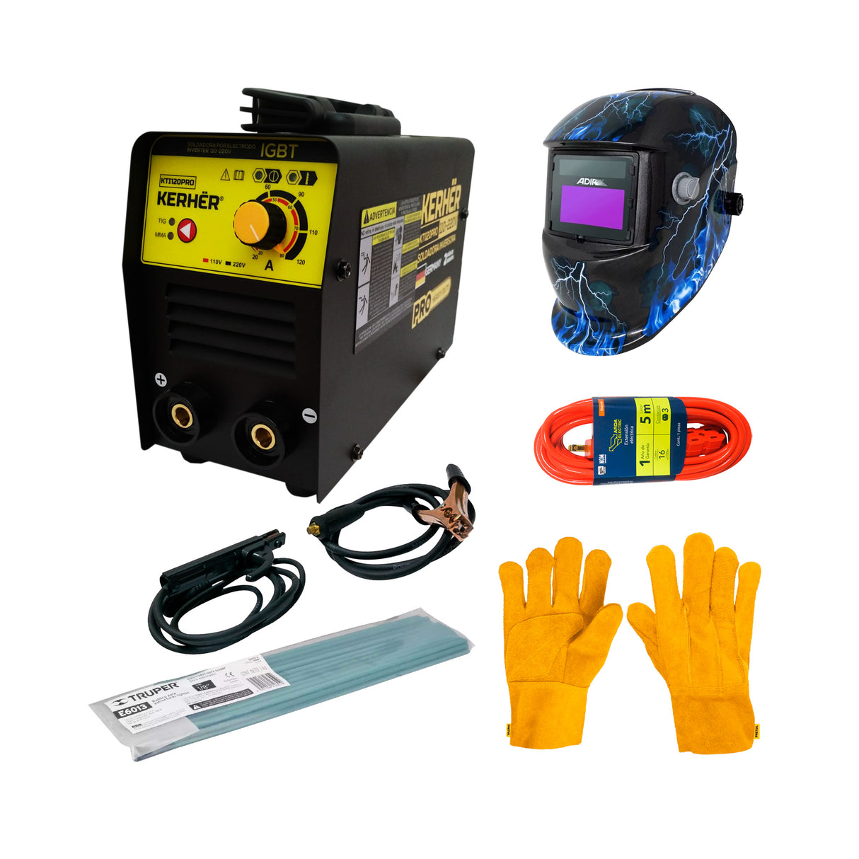 Combo Soldadora Inversor KTI120PRO + Electrodos + Accesorios