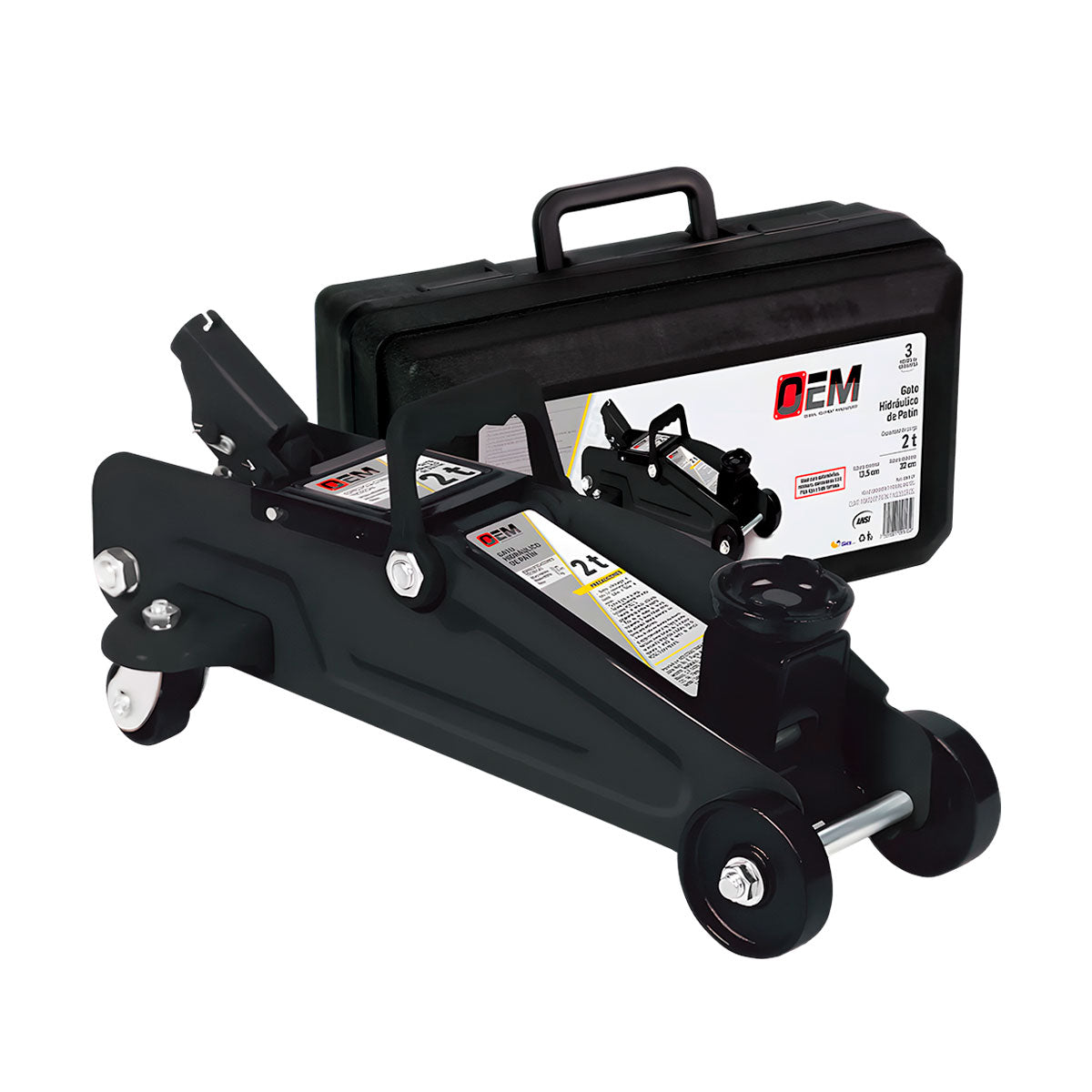 Combo Gato de Patín OEM GNM-2P 2 Ton + Llave de Cruz