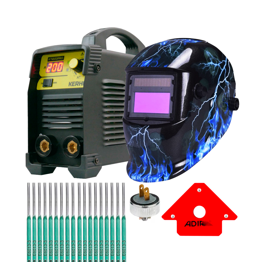 Combo Soldadora Kerhër KTI200 + Careta Adir Rayo + Accesorios