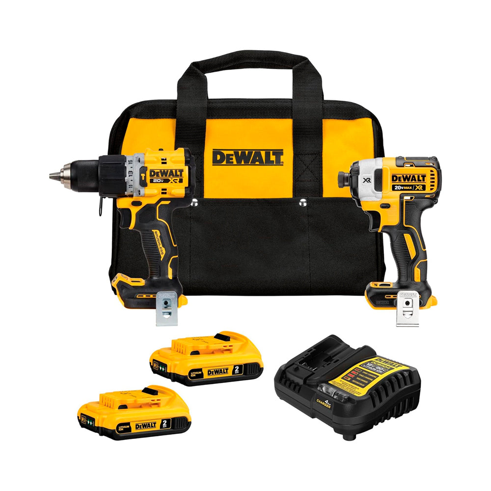 Kit Rotomartillo Atornillador Dewalt DCK2490D2 + Sudadera Oficial Dewalt Delaware