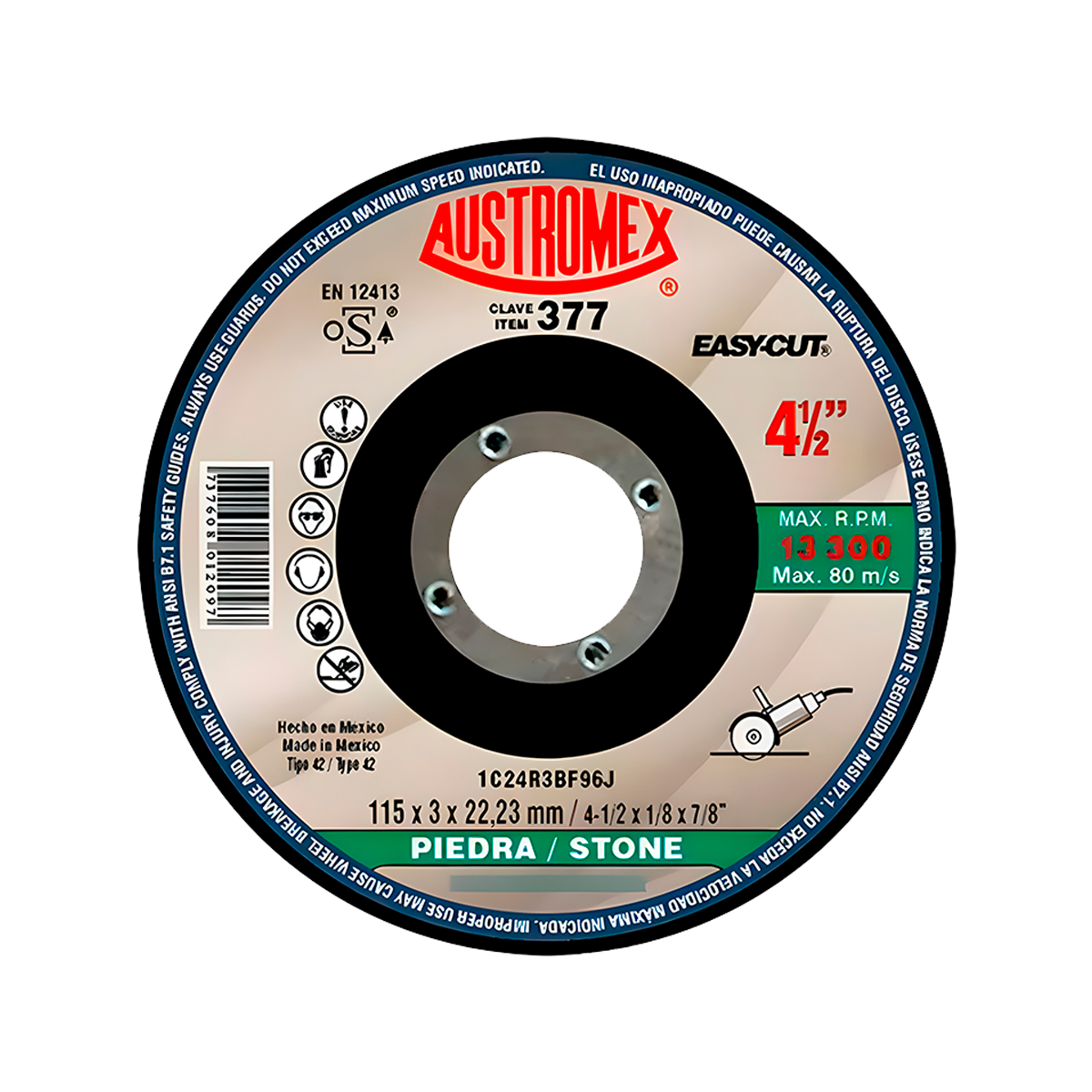 Paquete de Discos de Corte Austromex Easy Cut 4-1/2" 3 Pzs