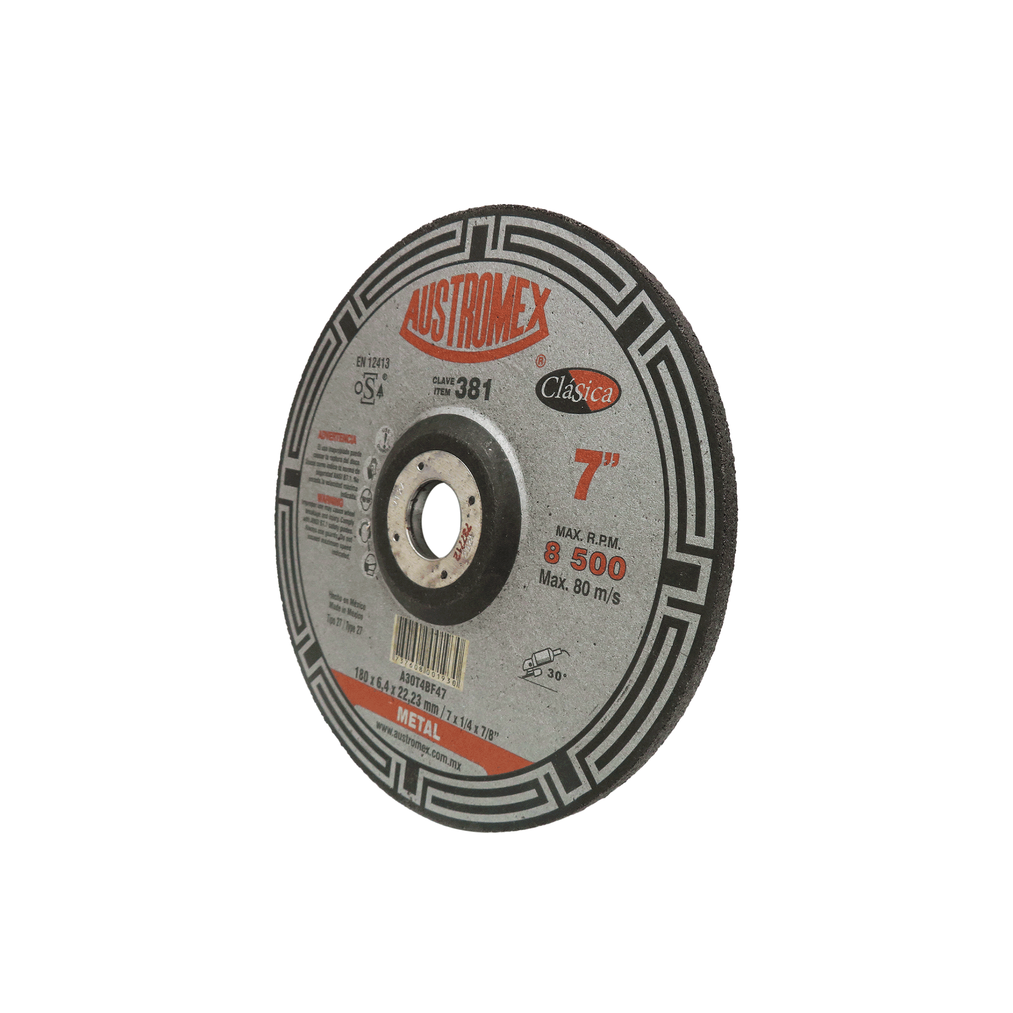 Disco de Desbaste Metal Austromex 7 381 Clásica