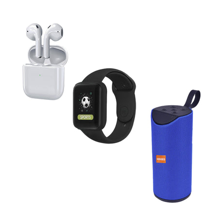 Audífonos inPods 12 + Smart Watch Macaron + Bocina Kimiso