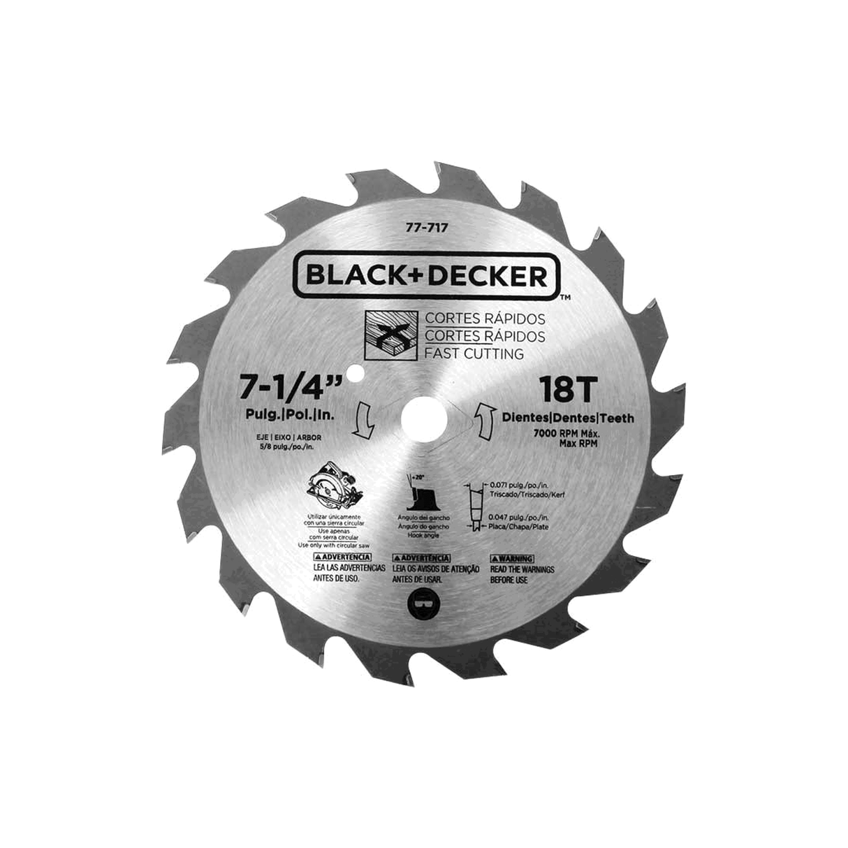 Sierra Circular Black & Decker CS1024-B3 7-1/4" 1500 W