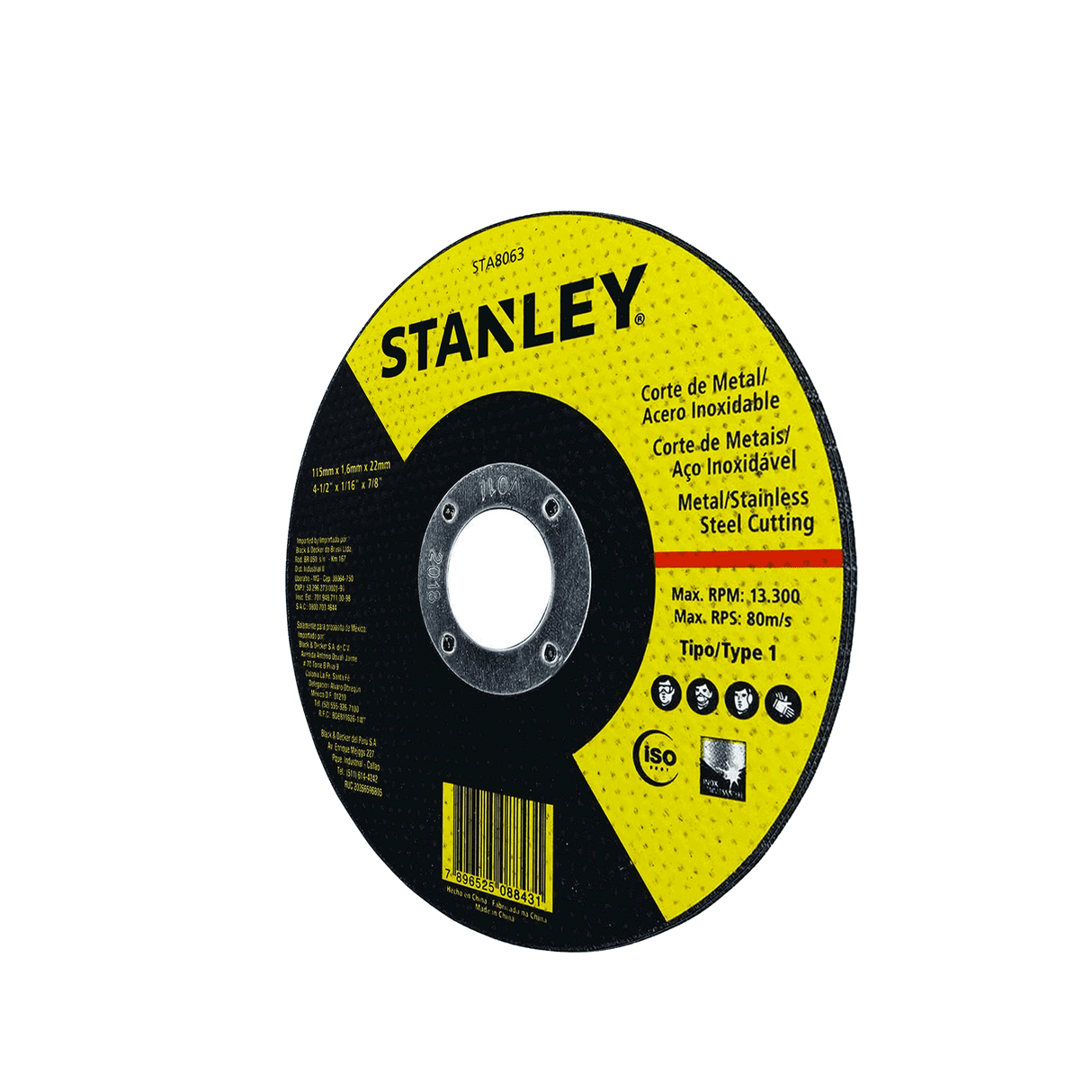 Disco Stanley STA8063 4-1/ 2X1/ 16X7/8 Corte Metal