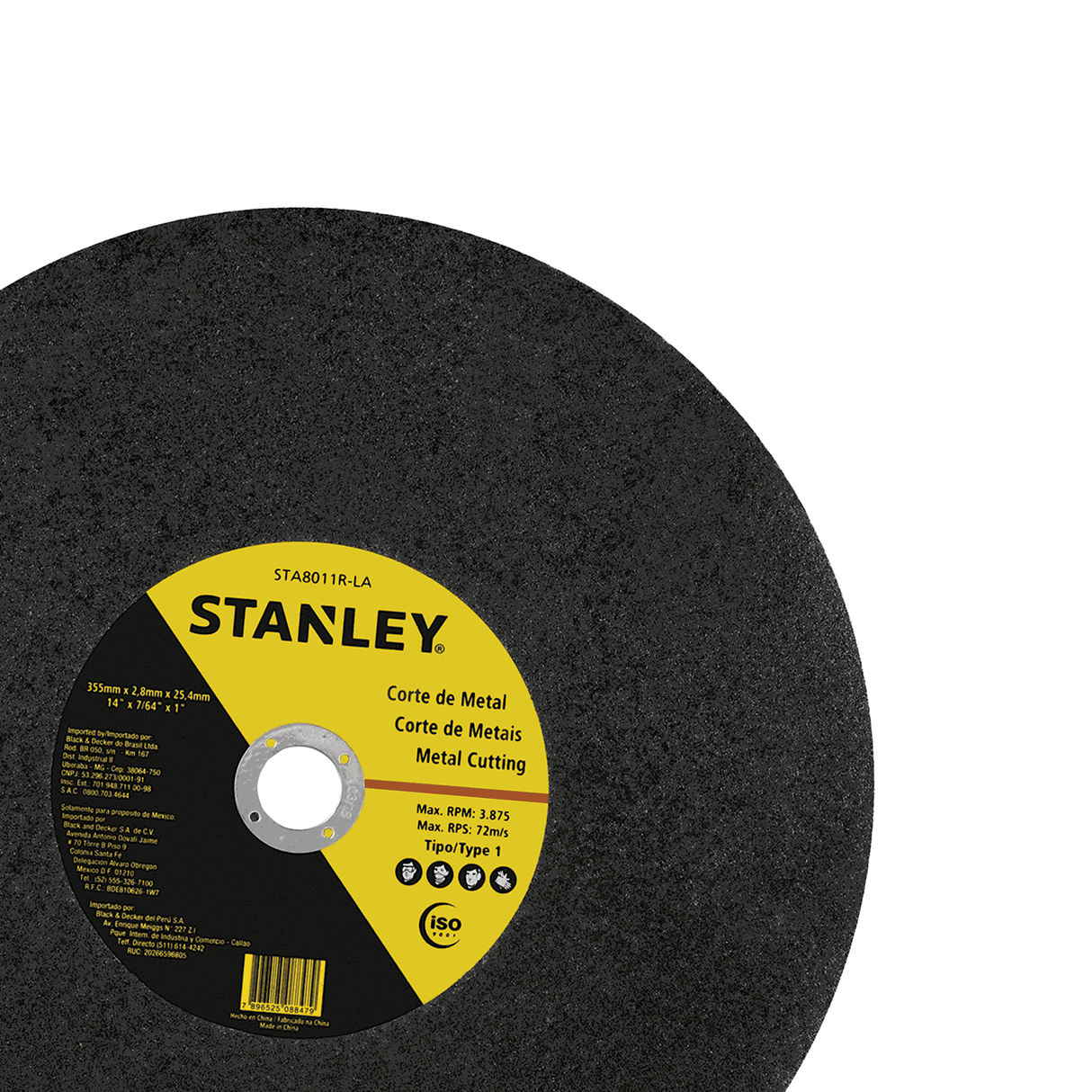 Disco para Corte Metal Stanley STA8011R-LA 14"X7/64"X1"