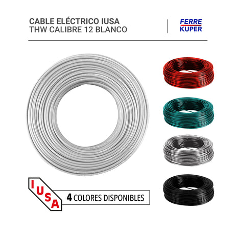 Cable Eléctrico IUSA THW Calibre 12