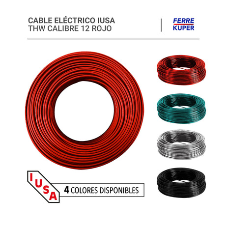 Cable Eléctrico IUSA THW Calibre 12