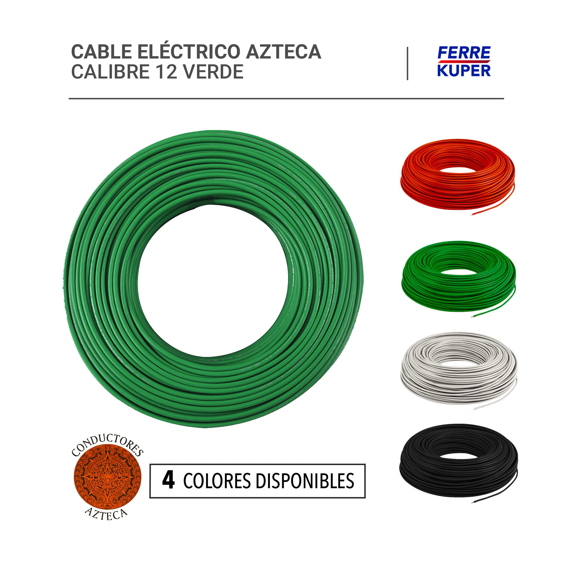 Cable Eléctrico Azteca Calibre 12 – FERREKUPER