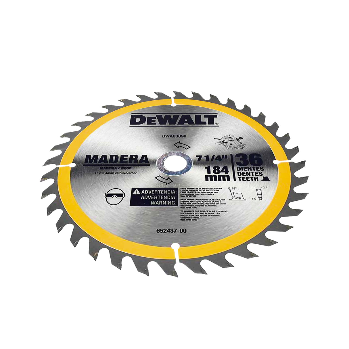 Disco para Corte de Madera Dewalt DWA03090 7 1/4"