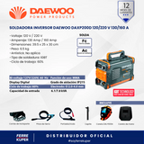 Soldadora Inversor Daewoo DAXP200D 120 V 60 Hz + Careta - FERREKUPER
