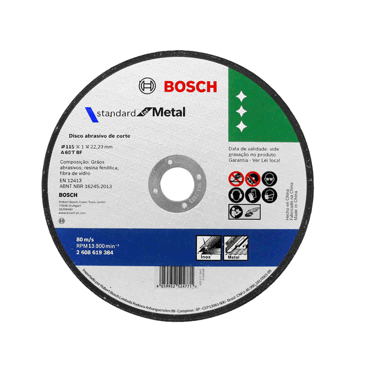 Paquete De Discos Bosch Corte Para Metal 4 1/2