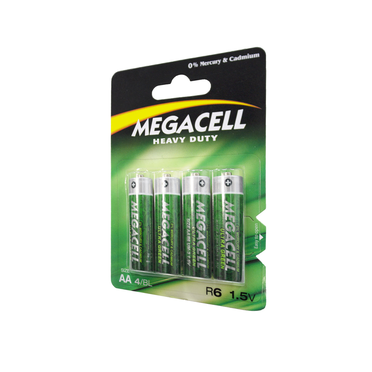 Pilas Megacell Heavy Duty AA 1.5 V 4 Pzs