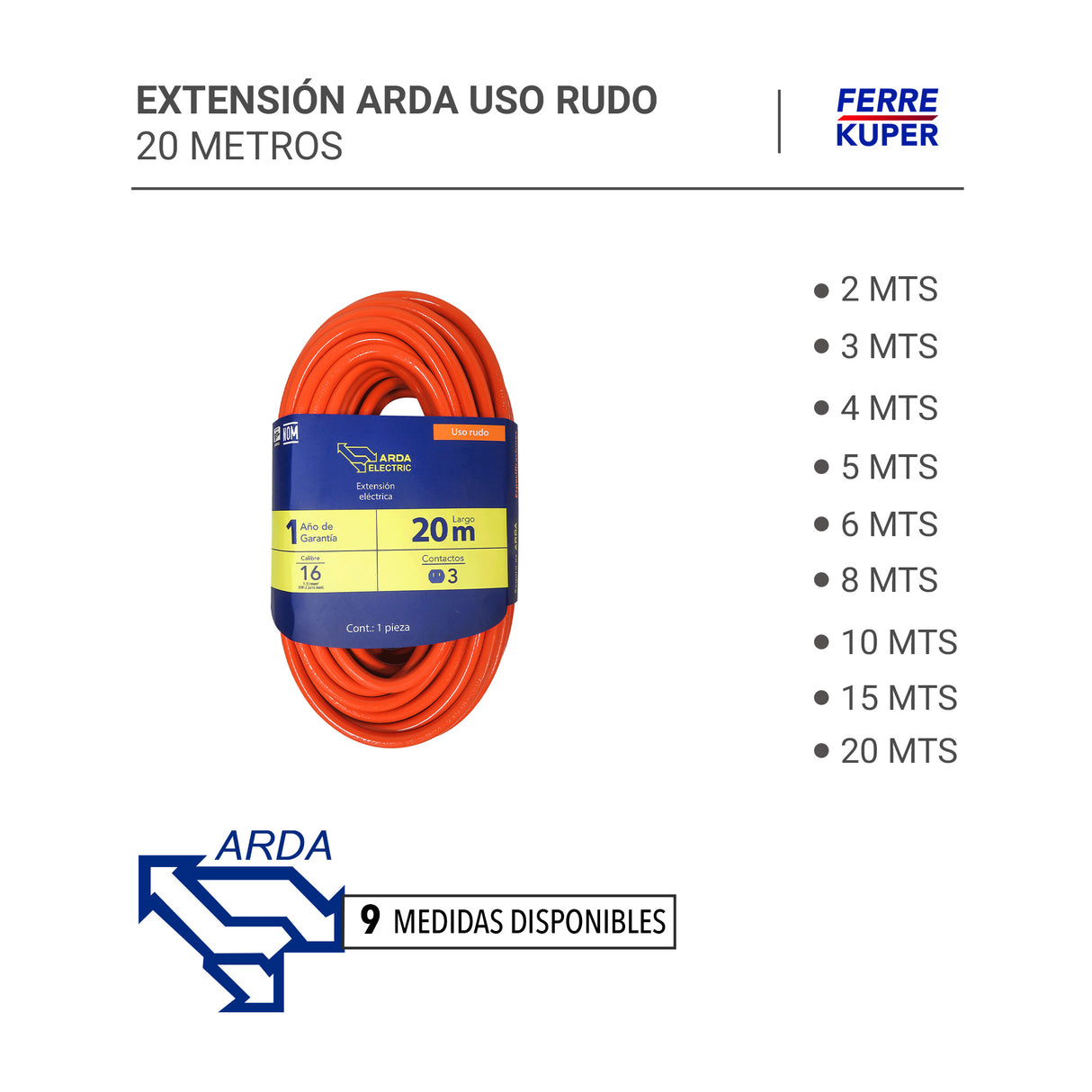 Extensión Arda Uso Rudo