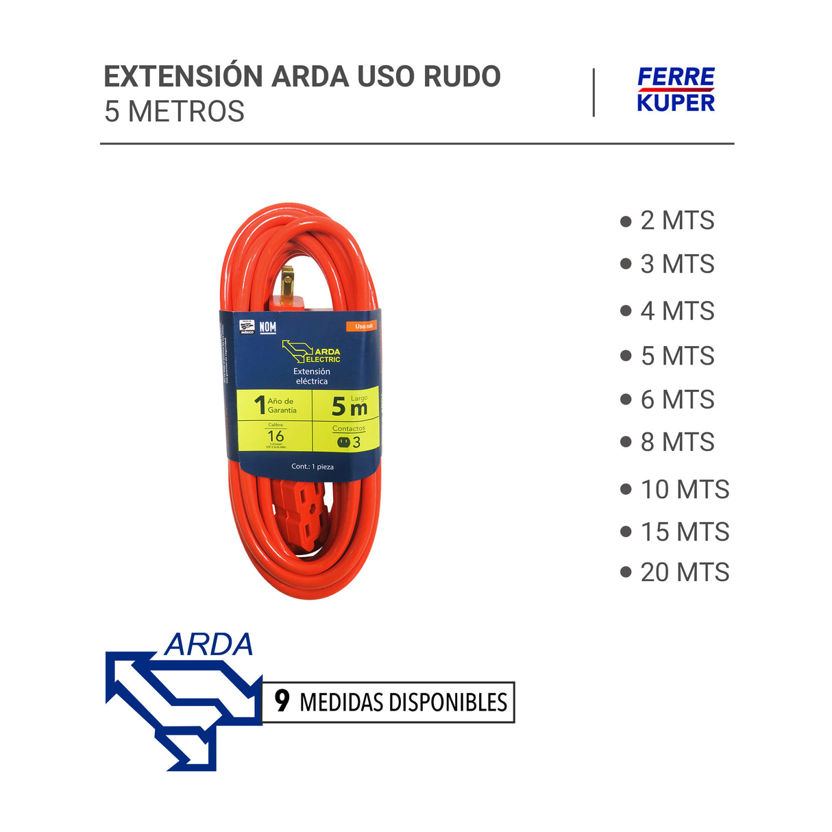 Extensión Arda Uso Rudo