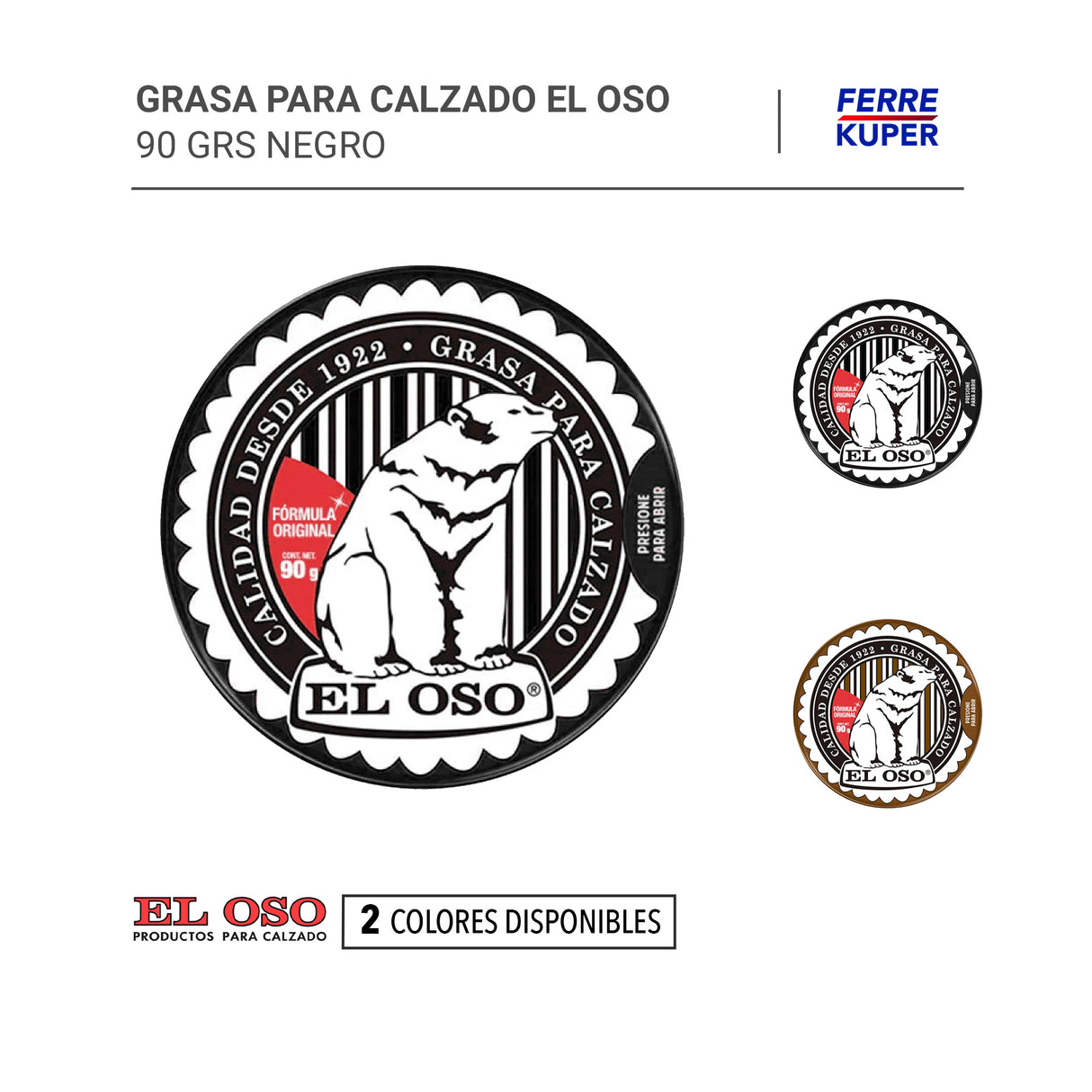 Grasa para Calzado El Oso 90 grs