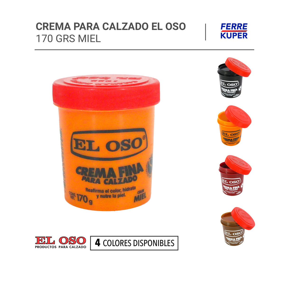 Crema para Calzado El Oso 170 grs